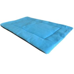 Downtown Pet Supply Soft Fleece Dog Crate Mat, Washable Dog Bed, Blue, XL