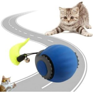 Upgrade Speedy 3.0 Tail Cat Toy, 2025 New Speedy Tail Interactive Cat Toy for Indoor Cats, Automatic Moving Smart Cat Toys Ball with Tail Two Speed Adjustment (Blue, 1PC)
