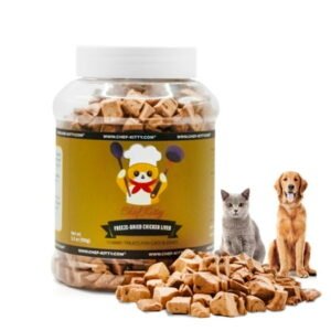Chef Kitty Freeze Dried Cat and Dog Treats 100% Natural Chicken Liver – 3.1oz