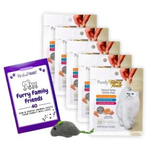Purely Fancy Feast Natural Single Ingredient Treats 3 Flavor Variety Pack (1.06 Ounces) | 5 Count | MerlinsMart Zine | Catnip Toy