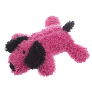 Plush Puppy Dog Toy, Super Soft & Squeaky, Hot Pink, 6.5″