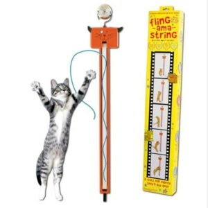 Moody Pet FLING-AMA-STRING Automatic cat toy: Interactive Cat Toy for Bored Indoor Cats with motorized String Action, Ideal Hanging Door Toy for cats