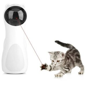 yoglam Cat Laser Toy, USB/Battery Charging Operated Automatic Rotating Laser Pointer for Pet, Interactive Indoor Cat Toys