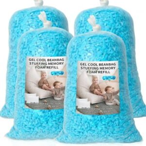 Bean Bag Filler, 10lbs Shredded Memory Foam Filling, Soft Pillow Stuffing Bean Bag Refill Foam for Couch, Cushion, Stuffed Animals, Dog Bed, Arts Crafts