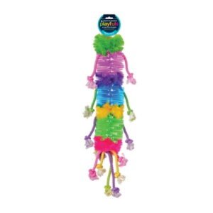 Prevue Pet Products Playfuls Caterpillar Multicolor Bird Toy, Paper, Rope, Plastic 62665