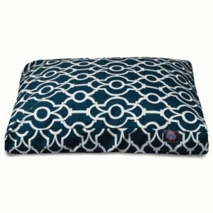 Majestic Pet | Athens Rectangle Pet Bed For Dogs, Removable Cover, Navy, Extra Large