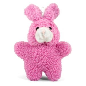 Jeffers Pet Animal Fuzzies Plush Squeaky Dog Toy for Puppies & Dogs, Soft 8 Inch Stuffed Animal, Interactive Pet Toys for Chewing, Crate, Travel, Indoor Play, Small to Large Breeds – Pink Rabbit