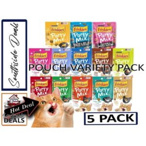 Purina (5 Pack) Cat Treats, Party Mix Variety Pack , 5 – (2.1 oz.) Pouches