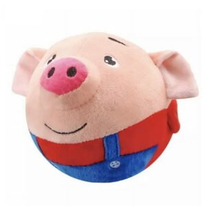 Active Moving Pet Plush Interactive Dog Toys, Moving Dog Ball Toy, Washable Cartoon Pig Plush Sound Electronic Dog Toy B
