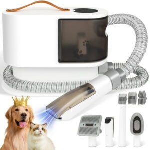 PayUSD 2L Dog Grooming Kit Pet Grooming Vacuum Dog Clippers 13000pa Dog Brush 4 in 1 Low Noise Pet Supplies for Shedding Dog Cat Hair Removal Tool Home Cleaning