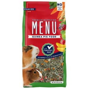 Menu Premium Guinea Pig Food – Timothy Hay Pellets Blend – Vitamin and Mineral Fortified, 8 lbs.