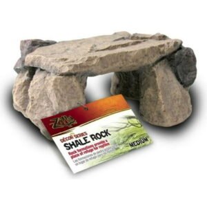 Zilla Shale Rock Den for Reptile Terrariums [Reptile, Hiding Places] Medium – 9″L x 6.5″W x 3.5″H