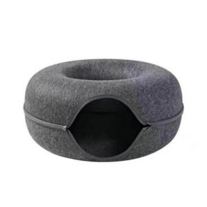 Cat Breathable Cat Round Removable Washable Zipper Closed Training Toy Cat Tunnel Donut Cat Suitable for Cute Pets