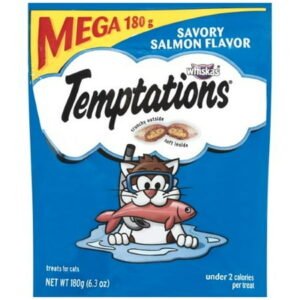 Temptations Cat Treats Savory Salmon Flavor 6.3 oz (Pack of 48)