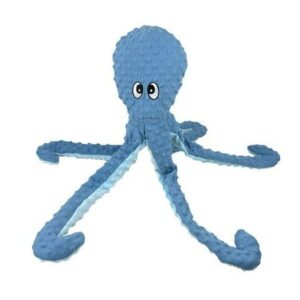 Pet Lou Dotty Friends 2.0 Baby Blue Octopus, 26-inches Height, Squeak Toy, Corduroy, Pet Toys and Supplies