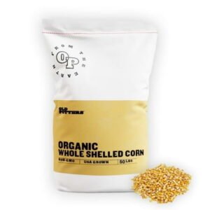 Old Potters Organic Premium Whole Corn kernels, Nutrition for Chicken Deer and Wildlife, NON GMO USA Grown 50 lbs