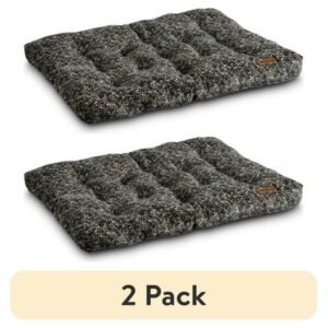 (2 pack) Vibrant Life Extra Large Dog Bed, Tufted Plush Black 38″ x 48″