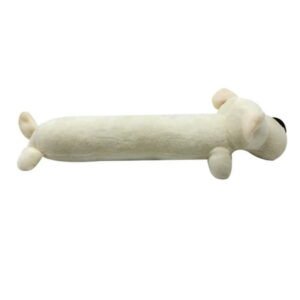 Farfi Pet Dog Puppy Cute Plush Doll Squeaky Sound Chew Molar Interactive Play Toy (White)