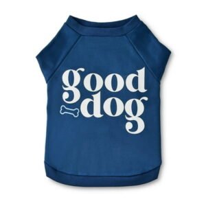 Vibrant Life Good Dog Raglan Dog T-Shirt, Blue, Medium