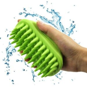 Pet Silicone Shampoo Brush for Long & Short Hair Medium Large Pets Dogs Cats, Anti-Skid Rubber Dog Cat Pet Mouse Grooming Shower Bath Brush Massage Comb