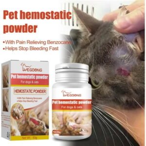 Yubatuo Pet Supplies Fast-Acting Blood Stop Powder for Pets, Styptic Powder for Dogs and Cats and Quick Stop Bleeding Powder for Dog Nail Clipping, Grooming, Cuts and More