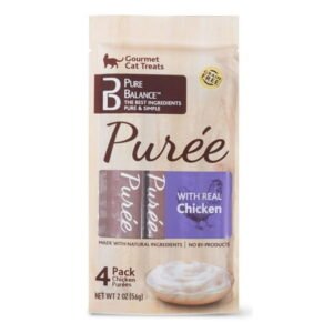 Pure Balance Puree Gourmet Cat Treats with Real Chicken, 2 oz, 4 Count