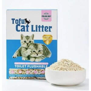 Milk fragrant tofu cat litter 1 pack 5.6LB, Pet Cat Toilet Accessories, Natural Dust Control And Odor Control Cat Litter Ultra Absorbent Flushable Tofu Cat Litter
