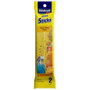 Vitakraft Crunch Sticks Parakeet Treat – Egg and Honey – Pet Bird Treat Toy