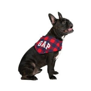 Gap Pet, Dog Clothes, Buffalo Plaid Dog Bandana, Red