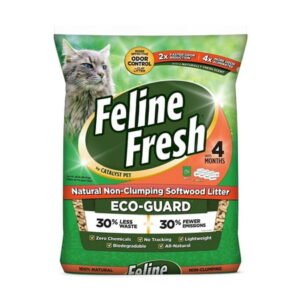 Feline Fresh Non-Clumping Natural Pine Pellet Cat Litter, Unscented, 40 lb Bag