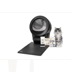 Whisker Litter-Robot 4 Core Bundle, Self-Cleaning Cat Litter Box with Accessories, Black
