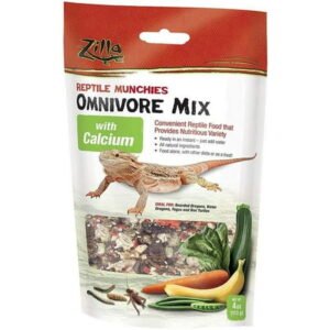 Zilla Reptile Munchies – Omnivore Mix with Calcium [Reptile, Foods Dry] 4 oz