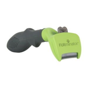FURminator Small Dog Undercoat deShedding Tool for Long Hair, Reduces Loose Hair from Shedding