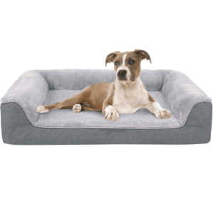 WATANIYA PET Orthopedic Dog Sofa Bed, Non Slip Pet Couch Bed with Removable Washable Cover, Grey