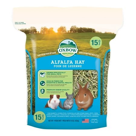 Oxbow Alfalfa Hay Dry Small Animal Food, 15 oz.