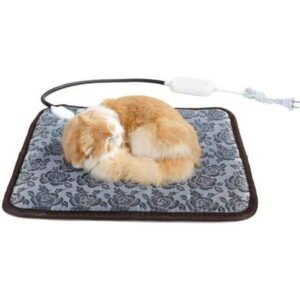 KYAIGUO Cat Bed Dogs Bed Waterproof Heated Cat House for Outside Heating Pad for Dogs and Cats with Anti-Bite & Non-slip,Winter Electric Heating Pad for Samll Medium Dogs