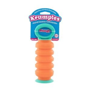 KRUMPLES Plungy Orange – Ridiculously Fun Playthings for All Ages 1 and Up Made from Food Grade Silicone!