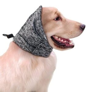 Easy Joy Pet Ear Cover Ear Muffs Noise Protection Dogs & Cats Calming Hood for Bathing Drying Anxiety Relief Black L