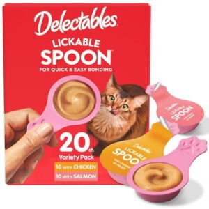 Hartz Delectables Lickable Spoon, Interactive Wet Cat Treats, Variety Pack 20ct