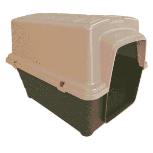 Dog House – Durable, Spacious Outdoor Dog House for Large Dogs – Easy Quick-Snap Assembly, Travel-Friendly and Air Ventilated Design and Comfort (Brown, H 17.7 x W 18.5 x L 23.6 – Medium)