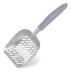 SunGrow Durable Metal Cat Litter Scoop with Sturdy Handle for Litter Box Cleaning, Gray
