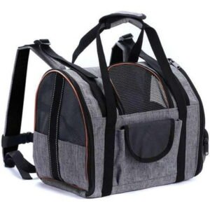 Carrying bag for dogs and cats, foldable and breathable carrier for dogs, portable carrying case with adjustable strap for the shoulder, bag for cats and small dogs, maximum load 5 kg (style 1)