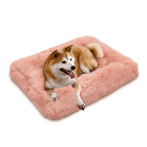 Magshion Long Plush Pet Bed for Indoor Dogs, 36.5″ Washable-Rectangle Pet Bed for Small Medium Dogs & Cats, Pink