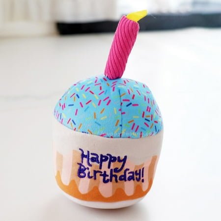 kkbbma Dog Birthday Cake Toy Deals Of The Week – Dog Birthday Cake Bites Toy New Pet Plush Surprise Gift Party