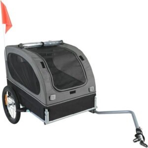 KFFKFF Pet Bicycle Trailer – Dog and Cat Bike Carrier with a Load Capacity of 88 lbs, Made of Water-Resistant Steel