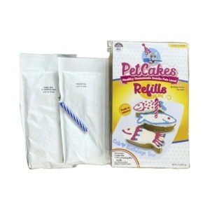 PetCakes Birthday Treat Mix Refills for Cats – Make Healthy Cakes – Includes 1 Cake Mix, 1 Frosting & Candle, Cheese Flavor – Net Wt. 3oz