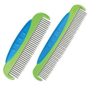Ergonomic Rotating Pin Combs for Dogs Cats & Pets Affordable Grooming Tools(Both Sizes – 2 Combs)