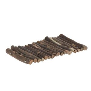 Bendable Reptile Hide, Wooden Bridge Ladder Fence Toy, Reptile Amphibian Cave Hideout Aquarium Terrarium Habitat Hiding Spot