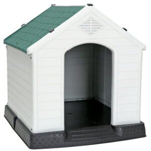 ZeloraGildan 28″/32″H Dog House Pet Shelter Waterproof Plastic Dog house w/Air Vents Outdoor