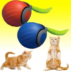 Speedy Tail 2.0 Cat Toy, Speedy Turbo Tail Cat Toy, Interactive Cat Toy for Indoor Cats, Automatic Moving Cat Toy Ball, USB Rechargeable Smart Cat Toys Ball with Tail